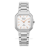 Alexandre Christie AC 8711 LD Silver Dial White Stainless Steel